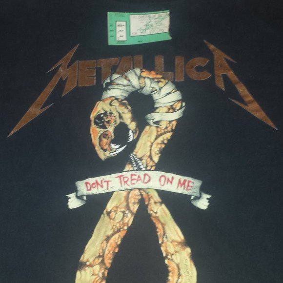 Vintage 1991-1992  METALLICA Don't Tread On Me Concert T-Shirt XL - Picture 1 of 6